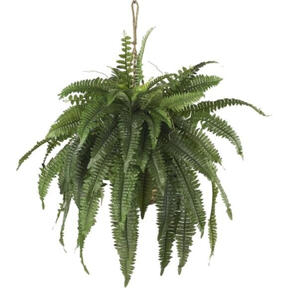 Nearly Natural 6774 22in. Large Boston Fern Hanging BasketGreen
